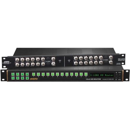Evertz Microsystems X-Series 12x2 HD SD SDI Video Router with Bypass Relay & SoftSwitch Capability