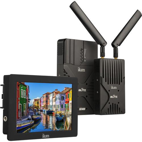 ikan Blitz 400 Pro Wireless Uncompressed 3G-SDI HDMI Video Kit with Saga S7H On-Camera Field Monitor