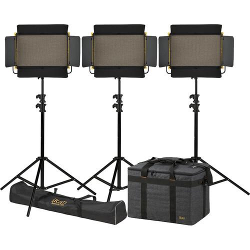 ikan Onyx 2 x 1 Bi-Color LED 3-Point Light Kit