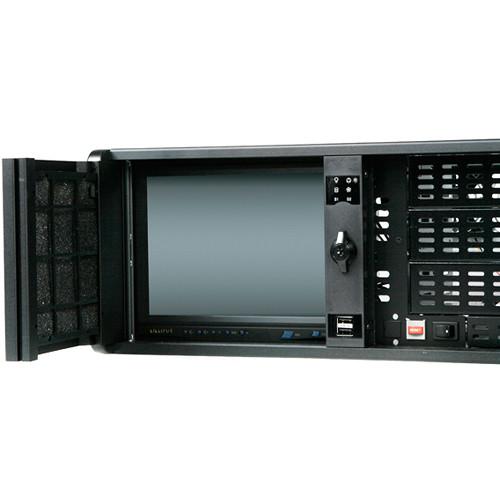 iStarUSA 4 RU Compact Stylish Rackmount Chassis with 8" Touch Screen LCD