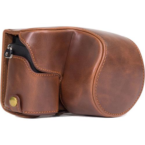 MegaGear MG985 Ever Ready Leather Case with Bottom Opening for Sony a6300 ILCE-6300 a6000