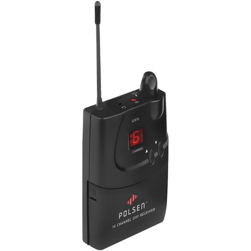 Polsen ULW-16-BR Beltpack Camera-Mountable Receiver for the ULW-16 Wireless System