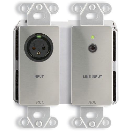 RDL DDS-BN2ML 2 x 2 Wall-Mounted Bi-Directional Mic Line Dante Interface