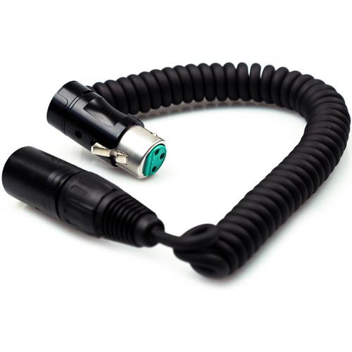 Remote Audio Low-Profile XLR3F to XLR3M Balanced Coiled Jumper Cable