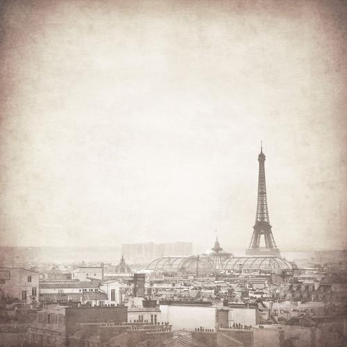 Westcott Parisian Skyline Art Canvas Backdrop with Hook-and-Loop Attachment