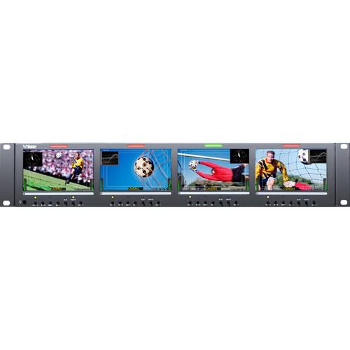Wohler RM-2443WS-3G Quad 4.3" LCD Rack Mount 3G-SDI Monitor