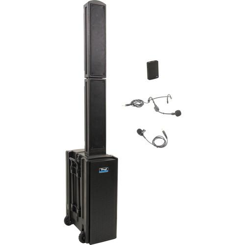 Anchor Audio BEA-SINGLE-B Beacon 2 Single Package - Portable Line Array Sound System with Bluetooth, AIR Transmitter, and Bodypack Transmitter