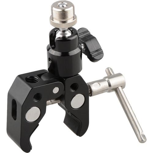 CAMVATE Crab Clamp with 5 8"-27 Ball Head Mount for Microphone