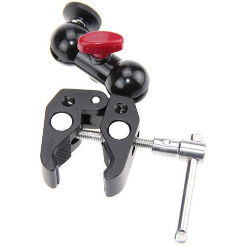CAMVATE Pole Clamp Mount with Super Clamp & 360 Degree Rotating Mini Ball Head for Mini 7" 8" Monitor