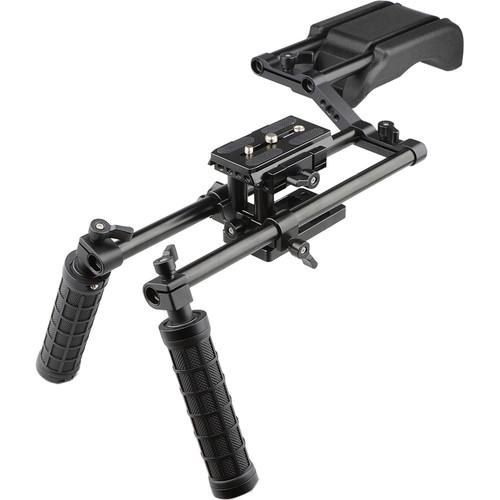 CAMVATE Pro DSLR Offset Shoulder Mount Support Rig Kit with Handgrips