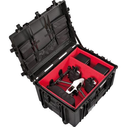 Explorer Cases Heavy-Duty Hard Case with Adjustable Padded Interior for DJI Inspire 1 2 or Similar Professional Video Drone Kit