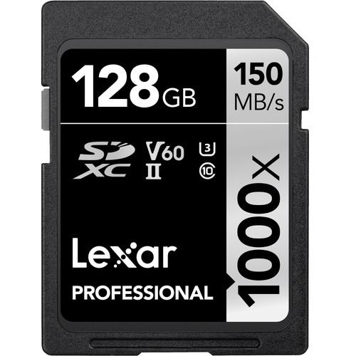 Lexar 128GB Professional 1000x UHS-II SDXC Memory Card