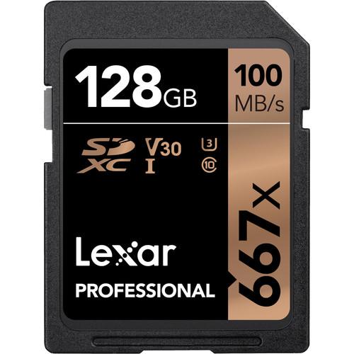 Lexar 128GB Professional 667x UHS-I SDXC Memory Card