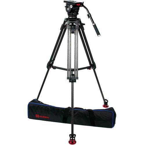 OZEN 100CF2 100mm Carbon Fiber Tripod & Agile 15 Fluid Head System