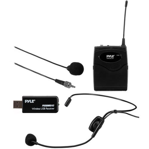 Pyle Pro PUSBMIC43 UHF Wireless USB Beltpack Microphone System