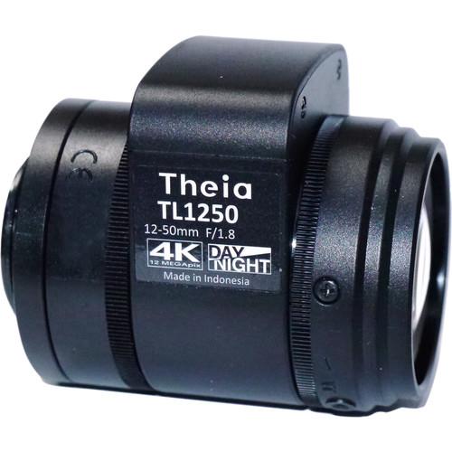 Theia Technologies CS-Mount 12-50mm f 1.8-Close 4K Motorized Auto-Iris Varifocal Lens with Zoom Focus Limit Switch