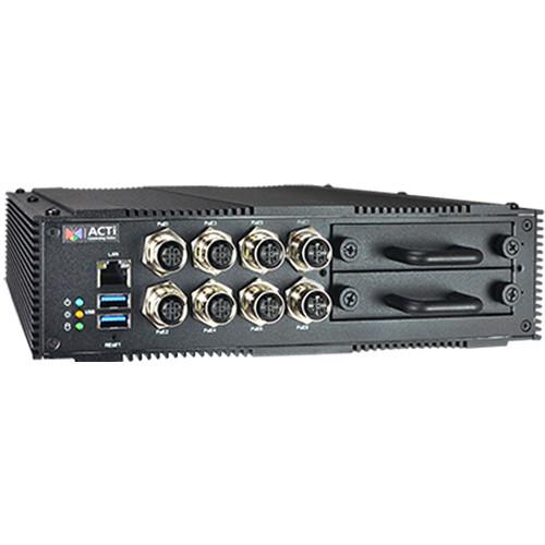 ACTi MNR-121P 9-Channel 2-Bay Transportation Standalone NVR with Eight M12 PoE Ports