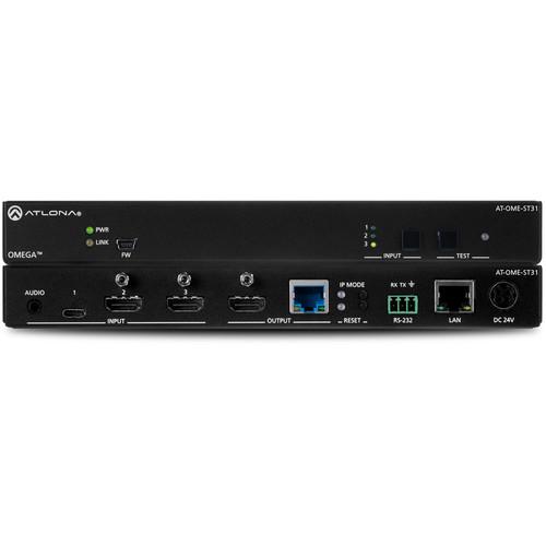 Atlona OME-ST31 Omega 4K UHD 3-Channel HDMI USB-C Switcher and HDBaseT Transmitter
