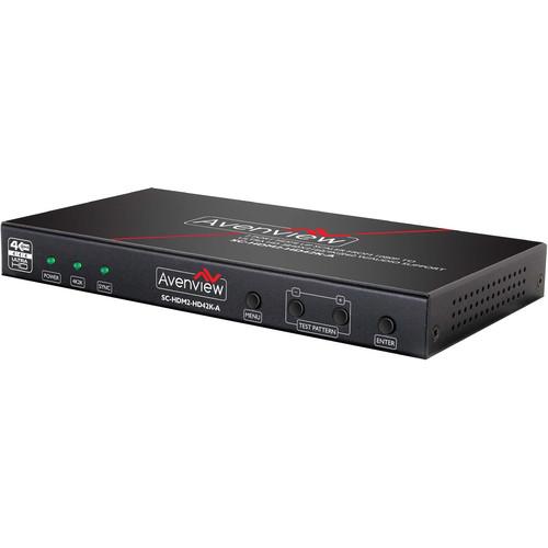 Avenview 1x2 HDMI Up Down Scaler with Test Pattern & Audio Support