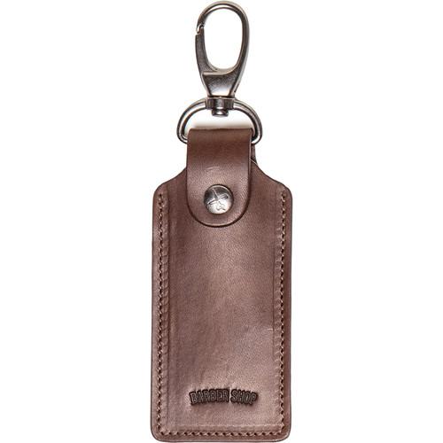 Barber Shop Clipper Leather Key Ring