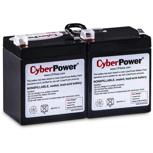 CyberPower Replacement Battery Cartridge for CP1350PFCLCD, 2 Batteries, 12V 7Ah