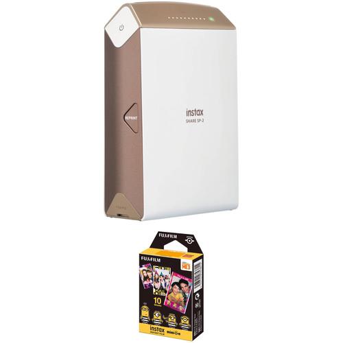 FUJIFILM INSTAX SHARE Smartphone Printer SP-2 with Airmail Film Kit
