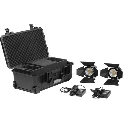 Kinotehnik Practilite 602 LED Bi-Color Fresnel 2-Light Kit with Case