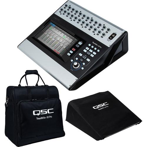 QSC TouchMix-30 Pro 32-Channel Digital Mixer Kit with Carrying Tote and Dust Cover