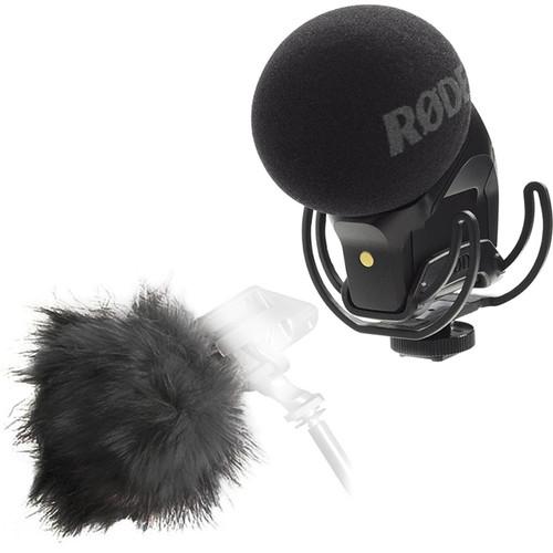 Rode Stereo VideoMic Pro Rycote with Deadkitten Fur Windshield Kit