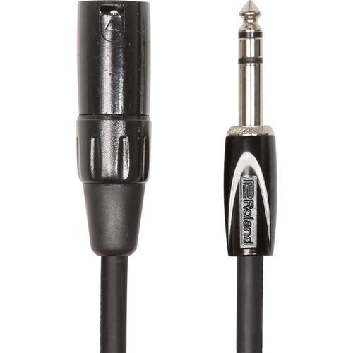 Roland Black Series 1 4" TRS Plug to XLR Male Balanced Interconnect Cable