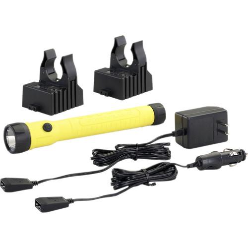 Streamlight PolyStinger Haz-Lo Rechargeable LED Flashlight with Two 120 100 VAC 12 VDC Smart Chargers