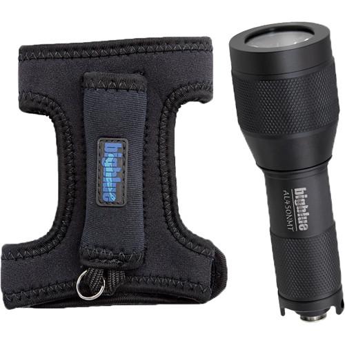 Bigblue AL450NMT Mini LED Dive Light with Narrow Beam and Goodman Glove