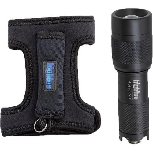 Bigblue AL450WMT Mini LED Dive Light with Wide Beam and Goodman Glove