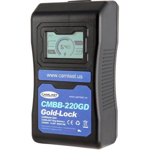 CAMLAST 220Wh 14.8V Gold Mount Battery with LCD Display for Professional Camcorders & VTRs