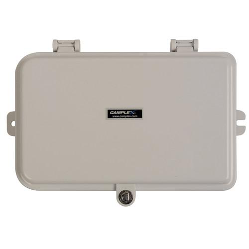 Camplex Plastic Wall Mount Terminal Box with Swing Out Splice Tray for 6 Simplex Fiber Adapters