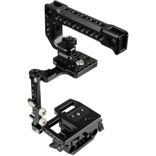CAMVATE Cage Kit with Top Cheese Handle and ARCA QR Plate for Blackmagic Pocket Cinema Camera 4K