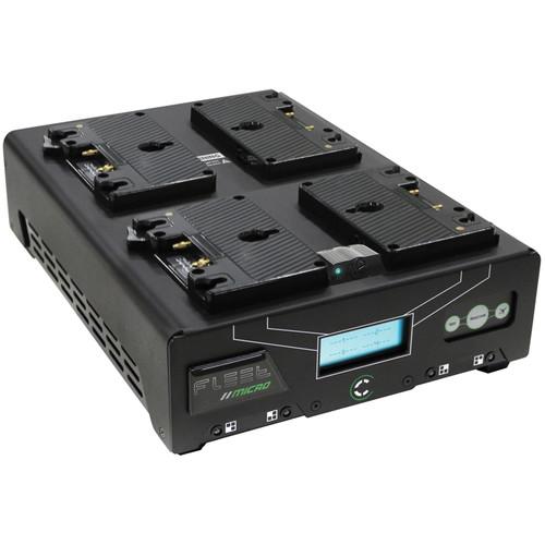 Core SWX VoltBridge Enabled Fleet Micro 3A Digital Quad Charger for Gold Mount Batteries