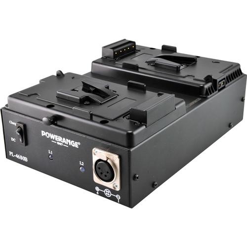 POWERANGE PL-4680B Dual-Channel 100W Charger with 16.4V 5A DC Output for V-Mount Lithium-Ion Batteries