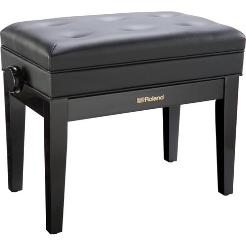 Roland RPB-400 Piano Bench with Adjustable Height, Cushioned Seat, and Storage Compartment