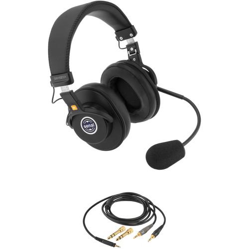 Senal SMH-1020CH Dual-Sided Communication Headset with Two 1 8" Mini-Jacks Cable for Computer and Headphones