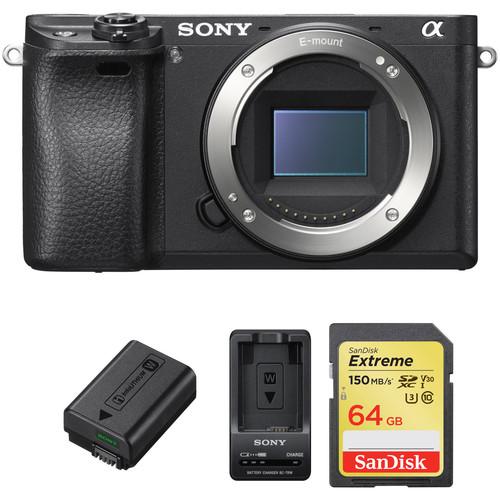 Sony Alpha a6300 Mirrorless Digital Camera Body Premium Kit