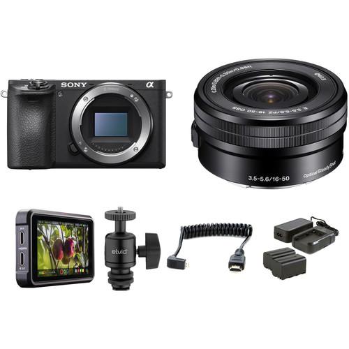 Sony Alpha a6500 Mirrorless Digital Camera with 16-50mm Lens HDR Filmmaker Kit