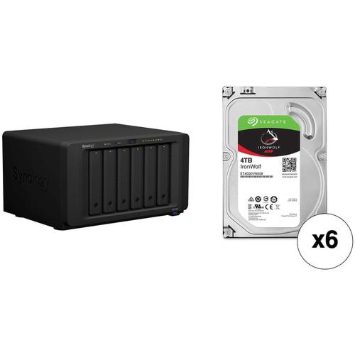 Synology DiskStation DS1618 24TB 6-Bay NAS Enclosure Kit with Seagate NAS Drives