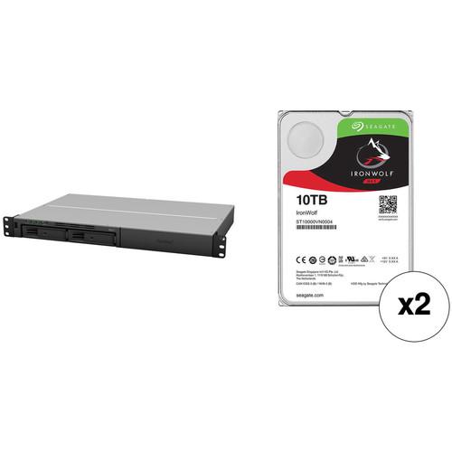 Synology RackStation 20TB RS217 2-Bay NAS Enclosure Kit with Seagate NAS Drives