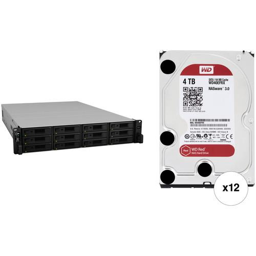 Synology RackStation RS3618xs 48TB 12-Bay NAS Enclosure Kit with WD NAS Drives