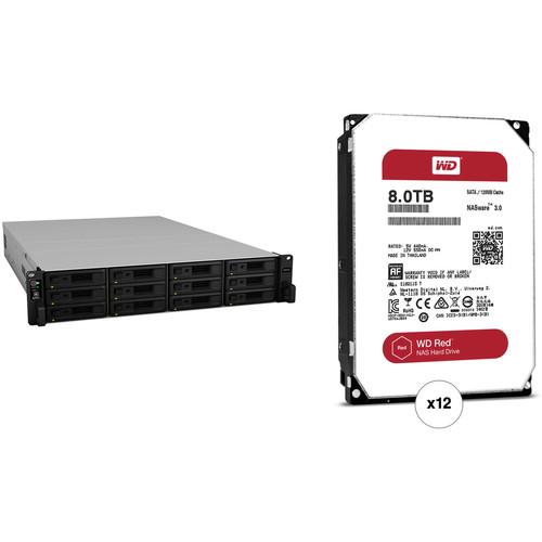 Synology RackStation RS3618xs 96TB 12-Bay NAS Enclosure Kit with WD NAS Drives