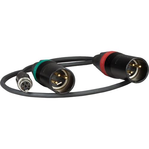 Ambient Recording TA5F to Double 3-Pin XLR Male Adapter Cable