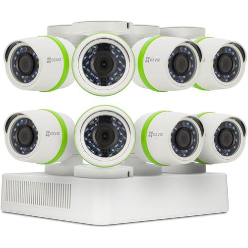 ezviz Everyday 720p 8-Channel 720p DVR with 1TB HDD and 8 720p Outdoor Bullet Cameras