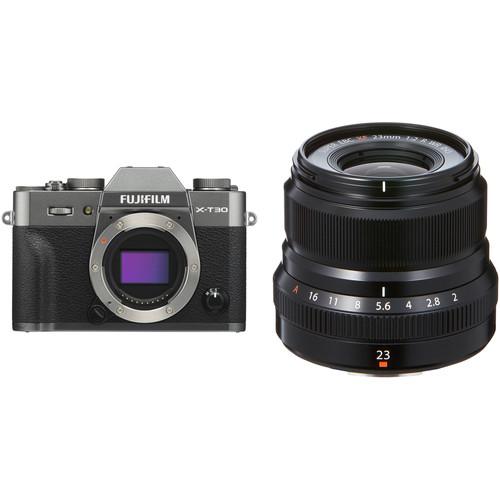 FUJIFILM X-T30 Mirrorless Digital Camera with 23mm f 2 Lens Kit