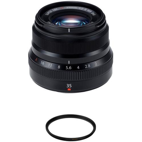 FUJIFILM XF 35mm f 2 R WR Lens with UV Filter Kit